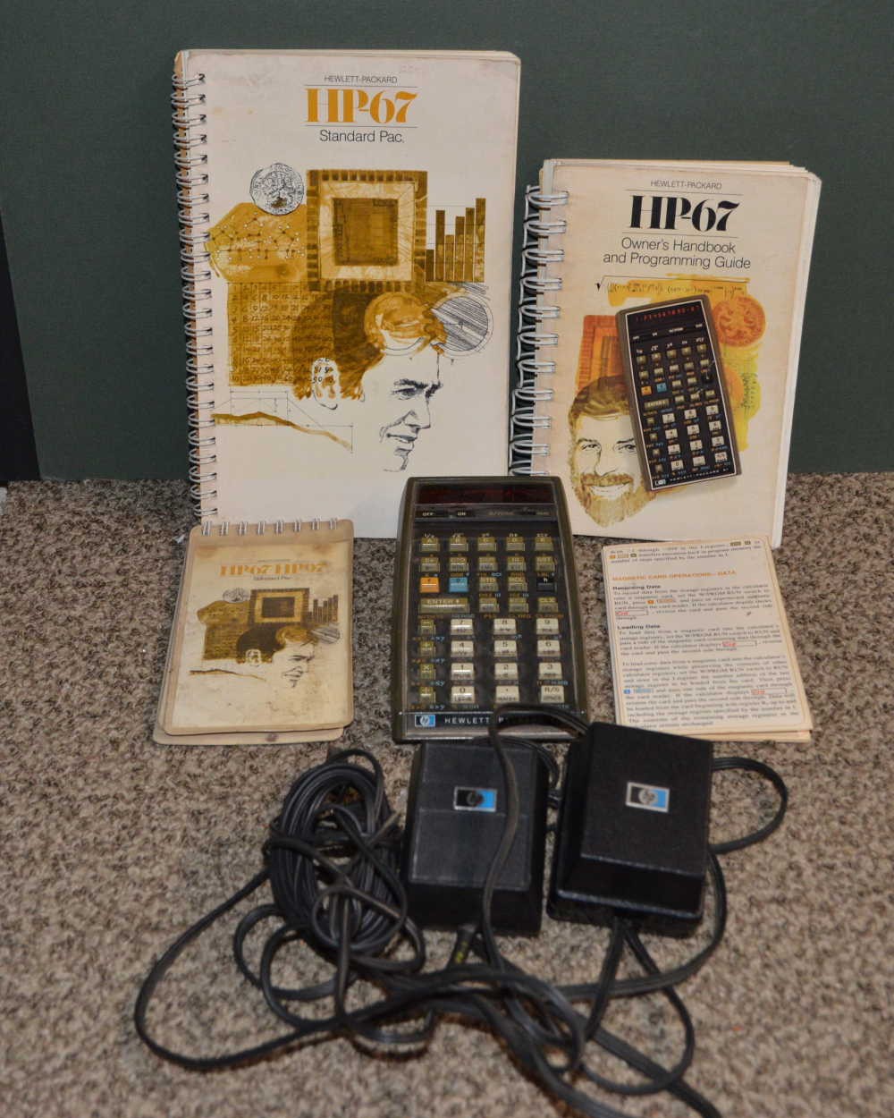 HP67 Calculator, Books, Mag Strips-image