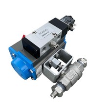 Bonomi 8P0027 1/2" SS Pneumatic Ball Valve NMR1-C1 Gemini 24VDC Assembly