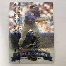 Chuck Knoblauch W Coating 1998 TOPPS Finest Baseball Card #110 Mint 