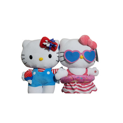 CVS 2 Hello Kitty Patriotic Americana Beach Party Animated Plush Side Stepper