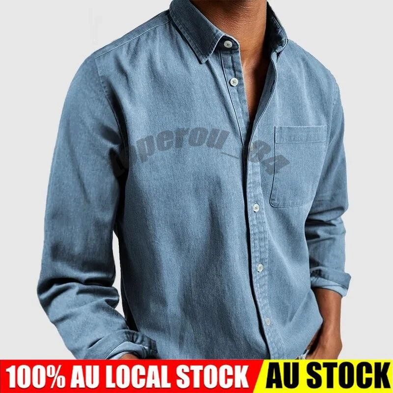 Mens Solid Linen Beach Shirts Cotton Casual Loose LongSleeve Shirt Blouse Tops.