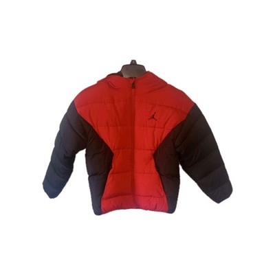 Jordan Black / Red Essential Midweight Puffer Jacket Boys S ( 8-10)