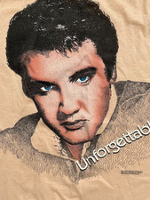 Vintage Elvis Presley UNFORGETTABLE Graphic T-shirt Size XL SCREEN STARS 1980'S