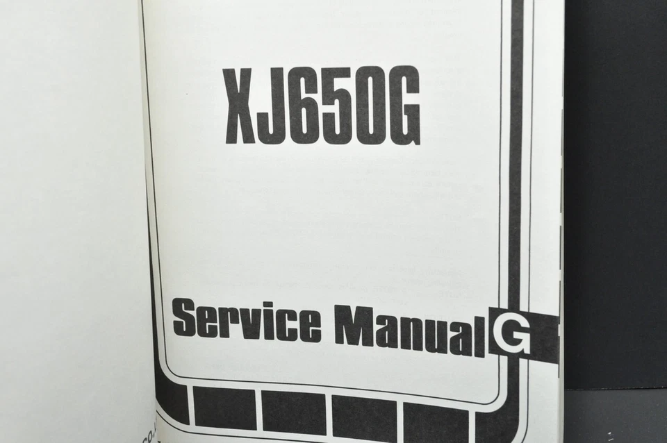 Vtg 1982 Yamaha XJ650 J Supplement XJ650 G Shop Service Manual Book Foto 2 de 4