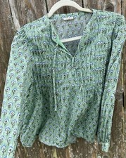 Jodifl Jade Floral Block Print Boho Top Size ...