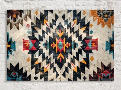 Ganado Rug Native American Canvas Wall Art Print Living Room Decor