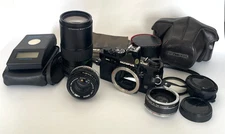 Olympus OM-2 Black 35mm Film Camera 50mm F/1.8 /Light Meter Manual READ