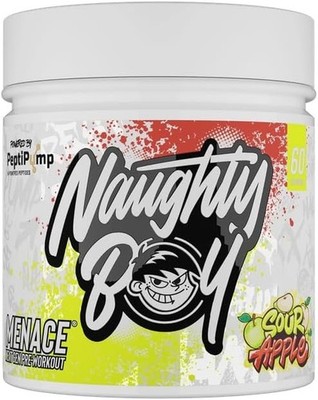 Naughty Boy Menace V2 Pre Sour Apple 420g / 60 serv 07/27 + vegane Proben