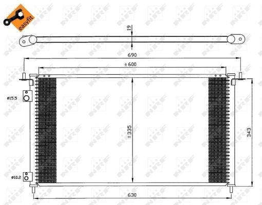 Kondensator, Klimaanlage 35636 NRF für HONDA CIVIC VII Hatchback - Bild 2