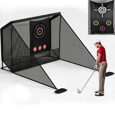 10x11ft Heavy Duty Steel Frame Golf Practice Net for Driving with Target Cloth