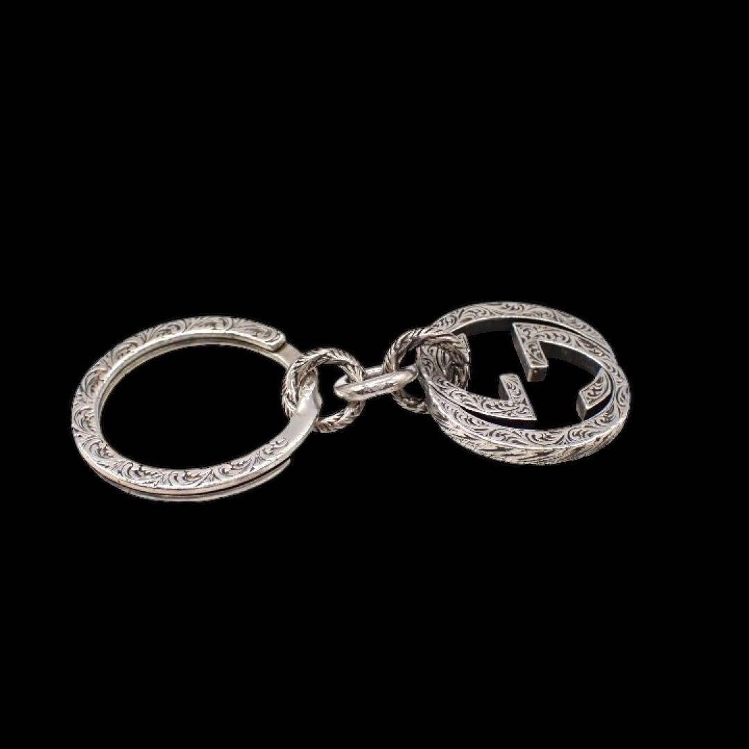 Gucci Arabesque Interlocking Silver Keyring 925 S… - image 4