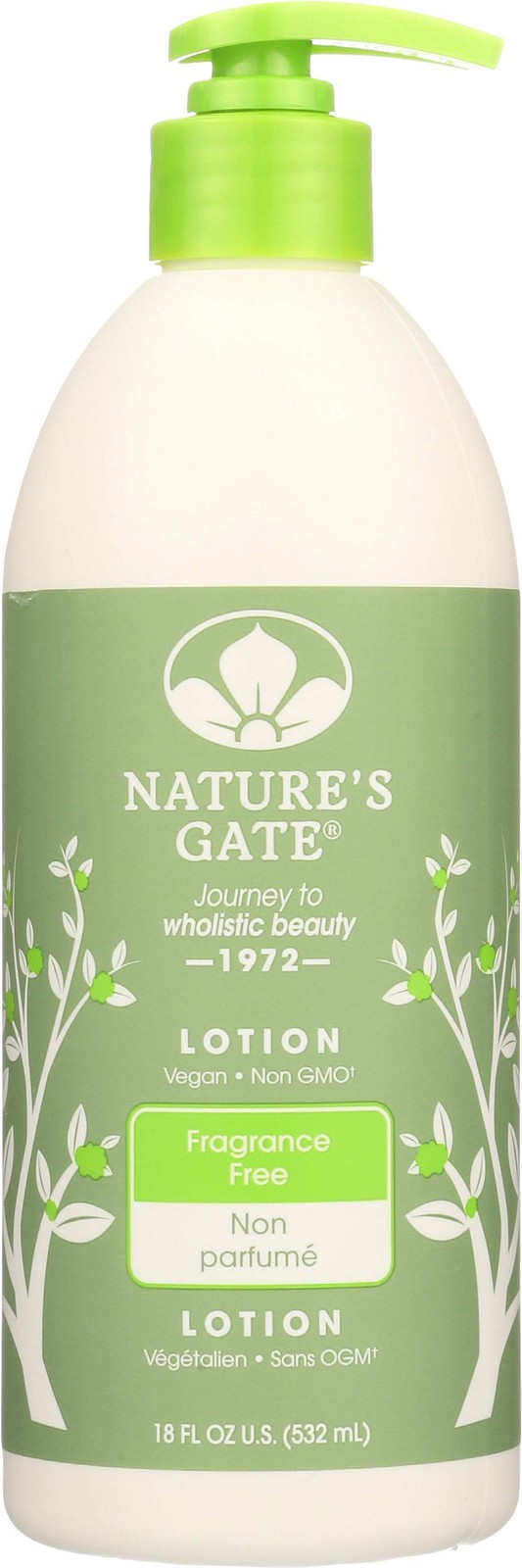 Natures Gate Lotion Fragrance Free, 18 oz