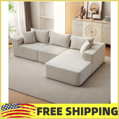 108''Boneless Couches Modular Sectional Sofa Sleep w/Oversized Chaise No Assembly