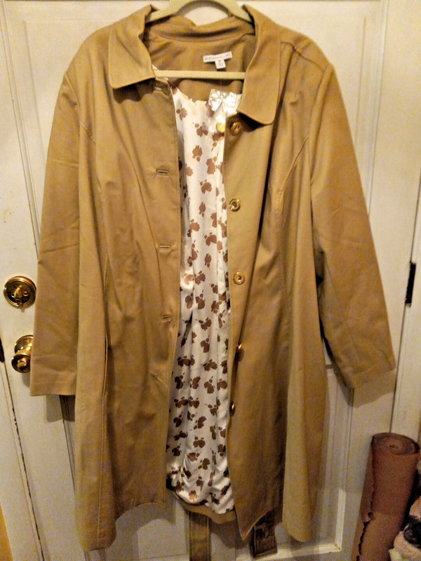 Isaac Mizrahi Live Beige Lightweight 3/4 Length Jacket 3X