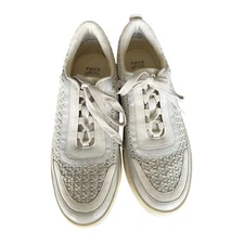Frye and Co. Woman’s woven dress sneakers off white Coastal Nautical  Sz 8.5M