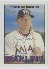 2016 Topps Heritage Red Back Derek Dietrich #124 1b3
