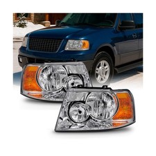 AKKON - For 03-06 Ford Expedition Chrome Clear Headlights Front Lamps Direct ...