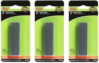 Pocket Sharpening Stone 3 Pack 3x7/8 Inch Tool Blade Sharpener Kitchen Knife