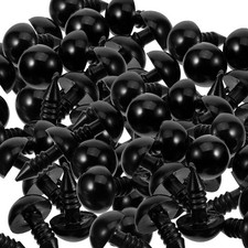 100Pcs Durable Black Plastic Funny Doll Eyes ...