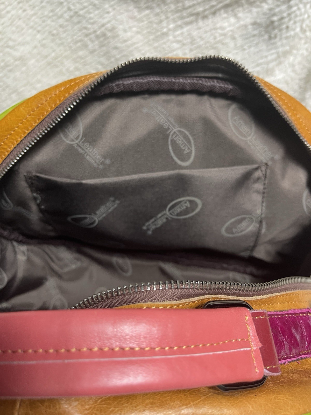 Ameri Leather Multi Color Woven Satchel/Crossbody… - image 12