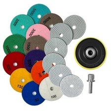 Diamond Polishing Pads Set Wet/Dry Quartz Polishing Kit, Granite KON-PGD002