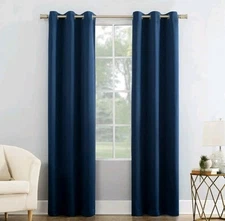 Mainstays Grommet Top Blackout Curtain Panel, 1 Panel, Blue, 40" W x 63" L