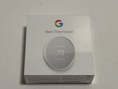 Google Nest Thermostat White Programmable Wi-Fi Smart Home App Control