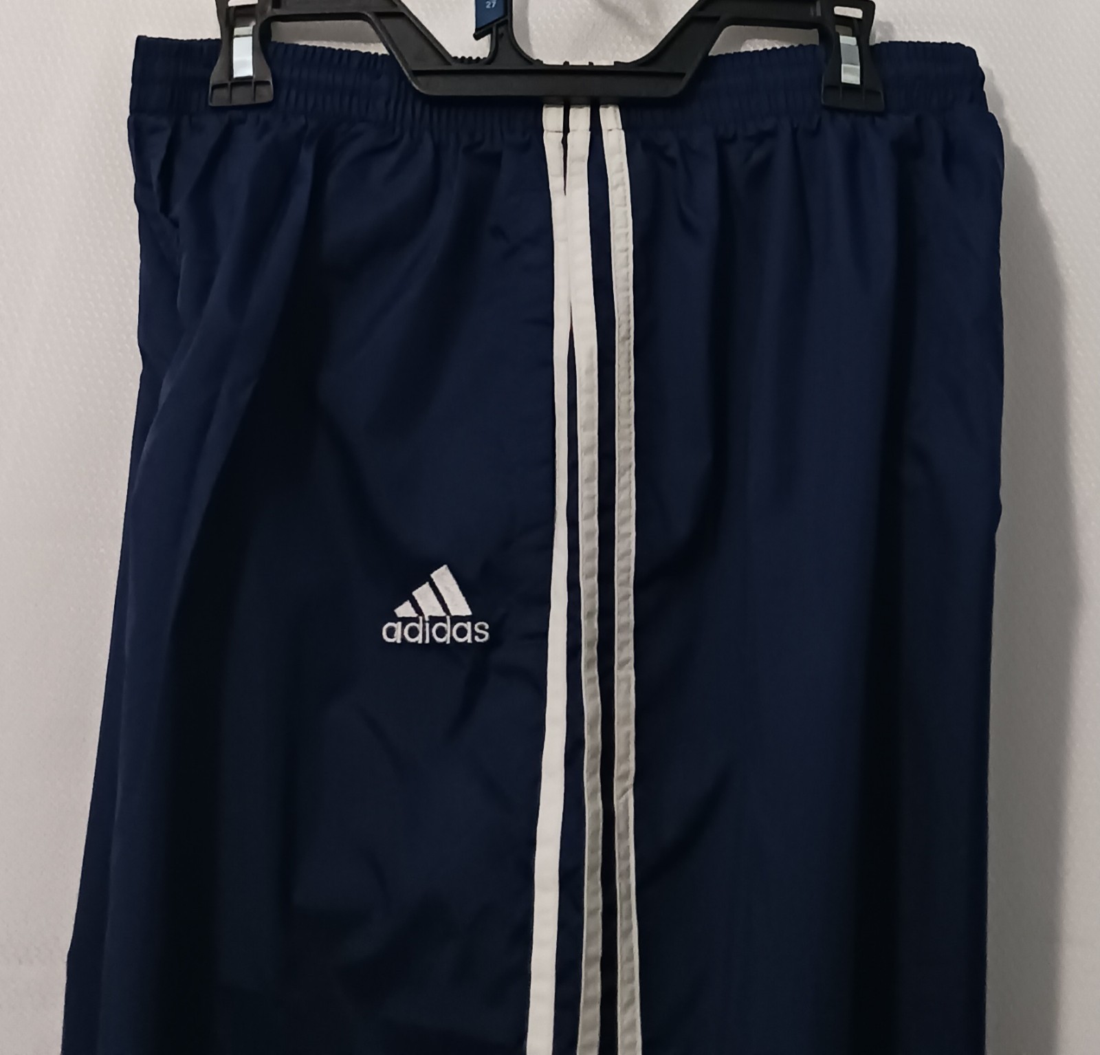 RARE 1999 GOOD CON Mens Adidas Team Dark Blue White Logo Windbreaker Pants Large thumbnail 4
