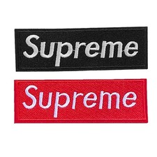 Supreme Embroidered Patch Red White Logo Iron On Sew On Badge Streetwear Hype