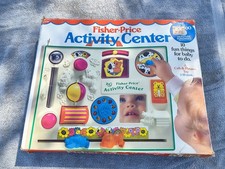 VINTAGE 1973 Fisher Price Toy Baby Toddler Activity Center W/Box Plus Manuals