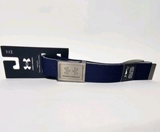 Under Armour Men  s Blue Reversible Stretch Webbing Golf Belt OSFM Brand New