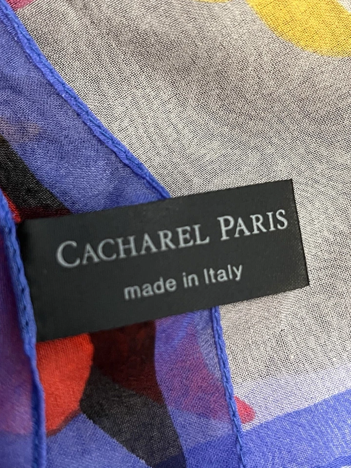 Bufanda De Colección Cacharel Paris Lou Lou Perfume Abstracto 34"x34" CUADRADO Foto 3 de 4