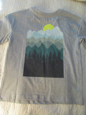 NWT Tommy Bahama Shirt Boys Small 5-6 Gray Graphic Tee Mountain Range