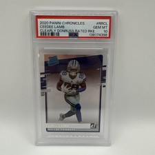 2020 Chronicles #RR-CL CeeDee Lamb - Clearly Donruss Rated Rookie - PSA 10