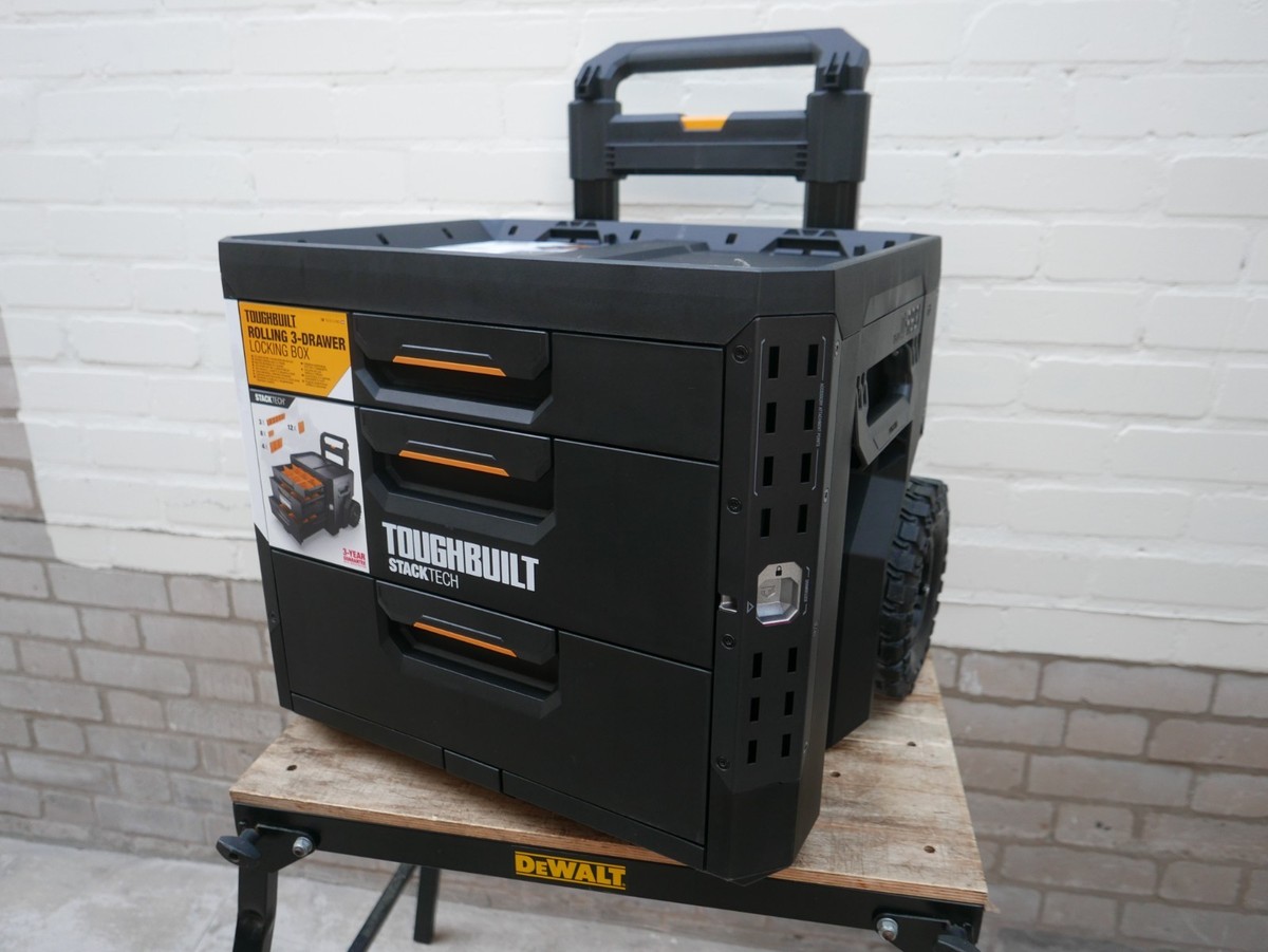 TOUGHBUILT B1 D R93 STACKTECH LOCKING TRIPLE DRAWER ROLLING SYSTEM