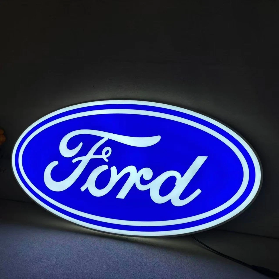Ford Illuminated Sign Lightbox Led Light Up Car Logo Sign for Garage Workshop - Image 3 of 4