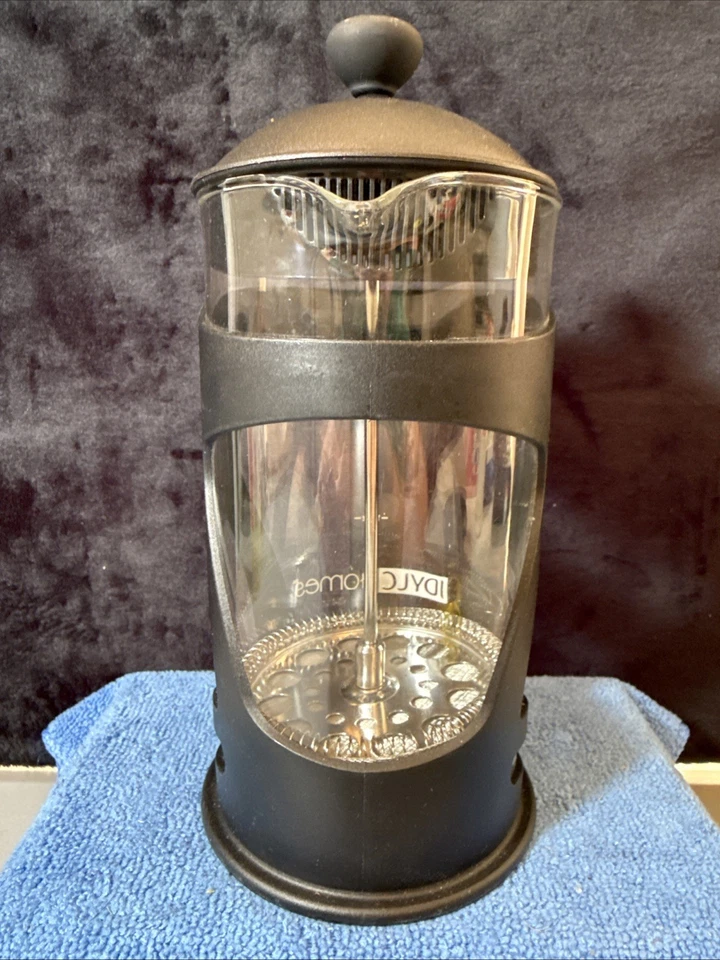 LIdylc Home Kona Cafetera Prensa Francesa Vidrio Plástico Negro Foto 3 de 4