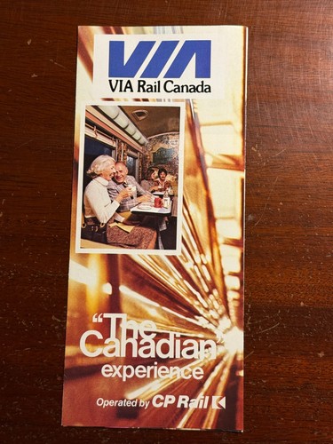 VIA Rail Canada The Canadian Experience Vintage Brochure