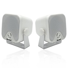 4" Heavy Duty Waterproof Boat Marine Box Outdoor Speakers Surface Mounted for...