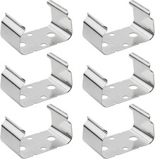 6PCS Metal 9-Volt Battery Clips Battery Holder Clip AA Double Battery Holder Fix