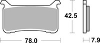 Brembo Bremsbelagsatz Scheibenbremse Prime - Sinter - SA 07HO63SA FüR Honda CBR