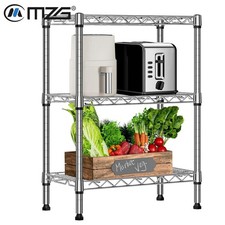 3 Tier Metal Shelving Units Commercial Kitchen Storage Pantry Racks 12" 22" 29"