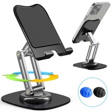 Metal Stand for Desk, Adjustable Foldable Desktop Holder, 360 Degree Rotating...
