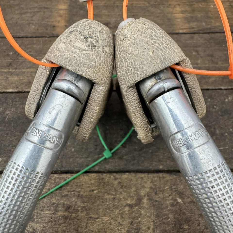 Vintage Weinmann Road Bike Brake Levers Pair Non-Aero Drop Bar Lock 70s 80s - Image 3 of 4