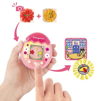 Pink Tamagotchi Pix Interactive Virtual Pet with Camera