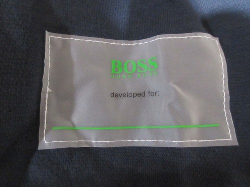 Sz M BOSS Hugo Boss Sweater/Jacket Windbreaker Green Label BIG LOGO on back EUC - Picture 11 of 16