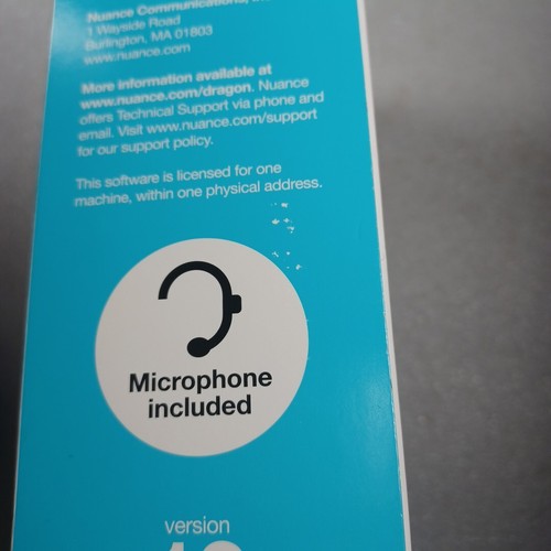 Nuance Dragon NaturallySpeaking Home 13 NEW SEALED K409A-G00-13.0 w/ Microphone - Picture 4 of 7