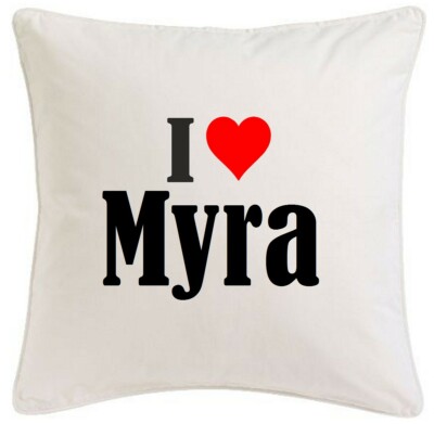 KISSENBEZUG I LOVE MYRA 40CMX40CM AUS MIKROFASER