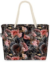 Void Tasche Abstraktes Rosenmuster Rosen Blumen-Muster Gold Kunst