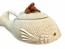 fitz and floyd Fish Soup Tureen, 1975; See Pictures For Details